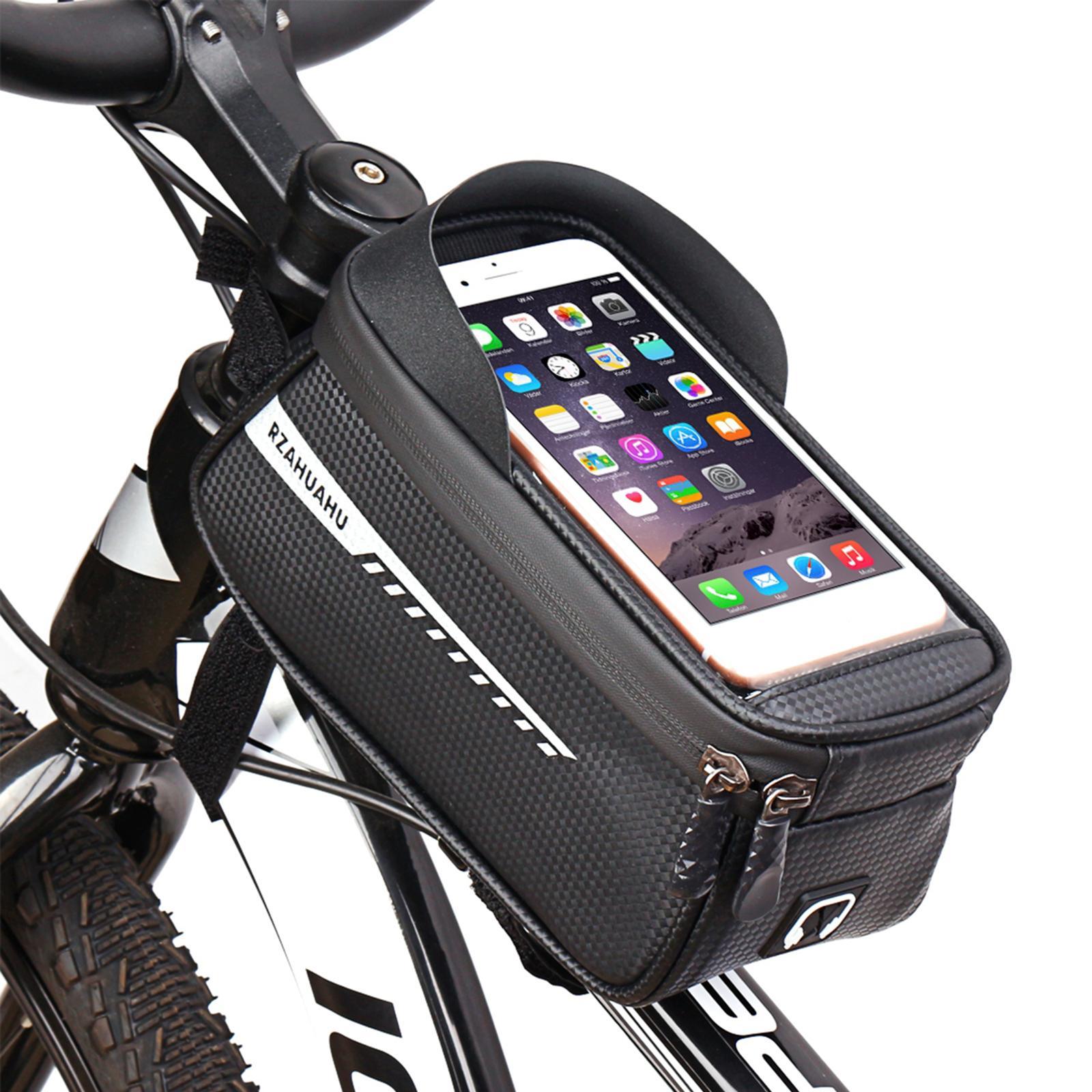 Bike Frame Bag  Phone Holder Waterproof Front  Bag Crossbar Bag