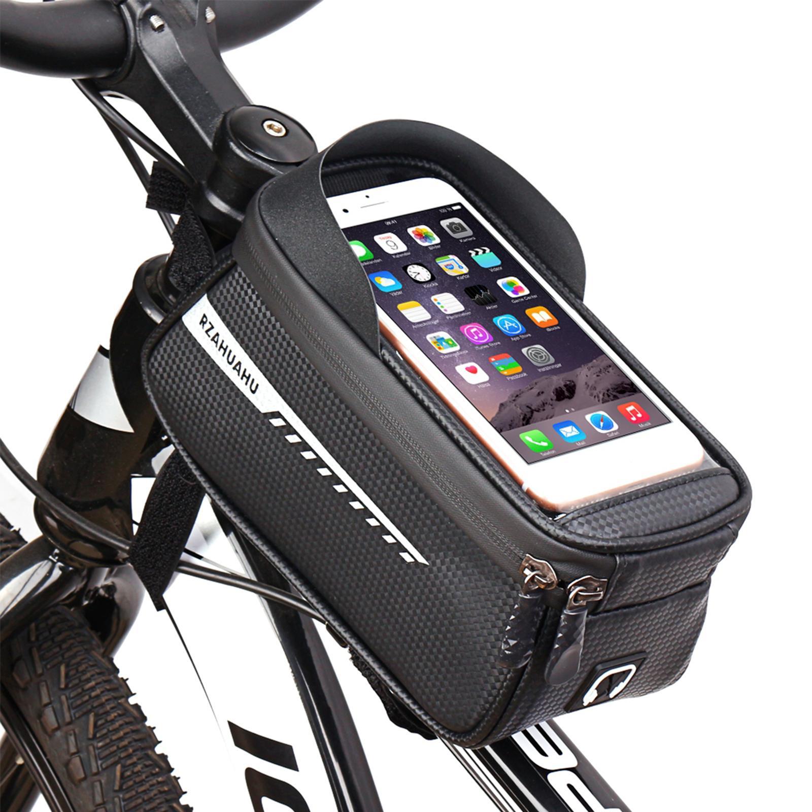 Waterproof Bike Bag    Front  5’’ Phone Holder Pouch for Mountain Bike, Folding Bike, Fixed Gear Bike