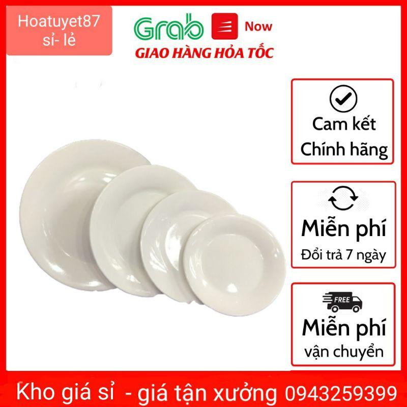 Đĩa Sứ Sâu Trắng Trơn Hàng Đẹp Dày Dặn