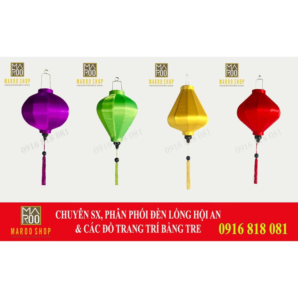 COMBO 10 đèn lồng Hội An size 30 cm vải phi bóng trang trí ngoài trời bền đẹp