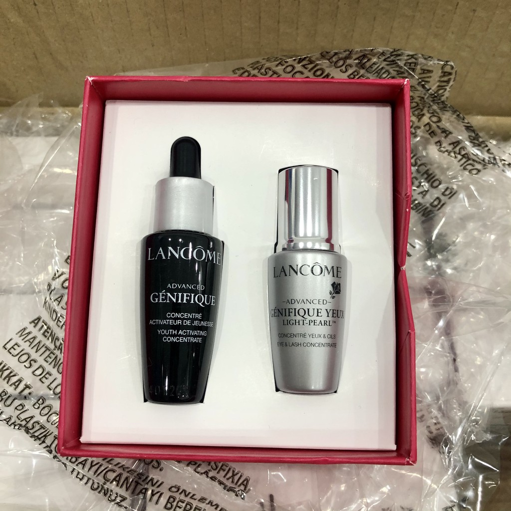 Set mini Serum dưỡng da Lancome Advanced Geifique 10ml + Kem Mắt 5ml