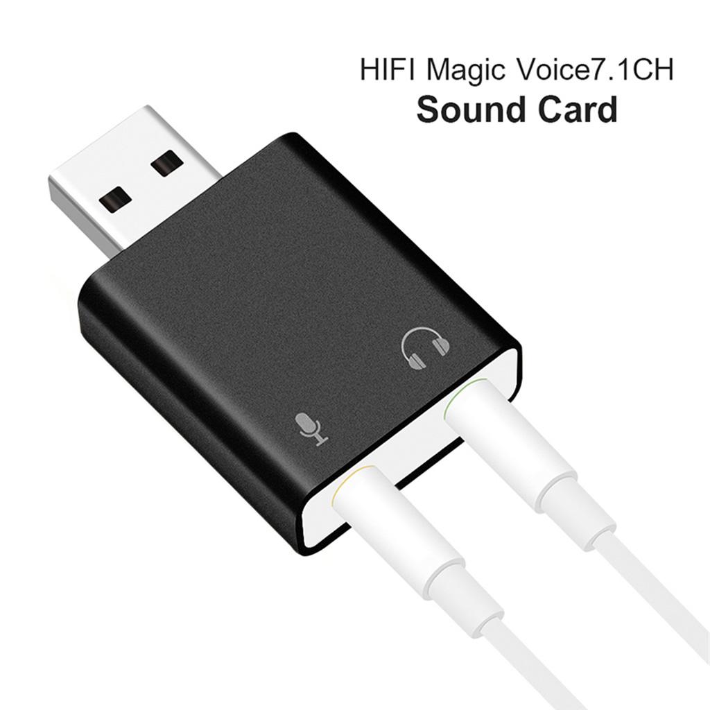 USB 2.0 Virtual 7.1 Channel Audio Sound Card Adapter For Laptop PC