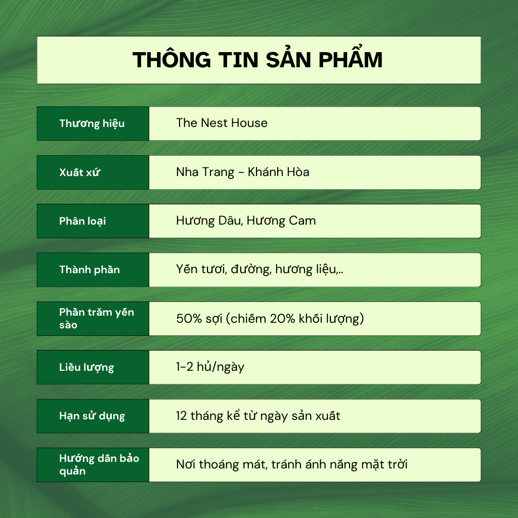 Nước Yến Trẻ Em - Yến Sào Hủ Cho Bé 1 Tuổi 70ml The Nest House