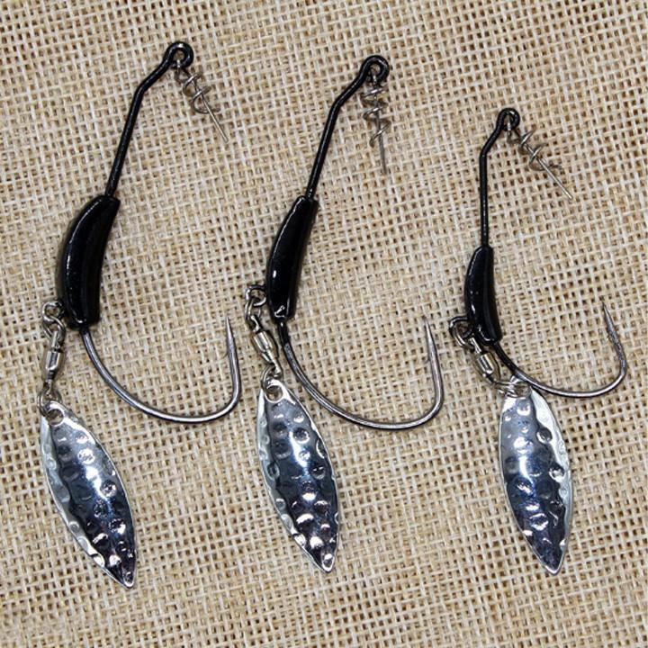 Lưỡi câu lure móc mồi giả mềm có gắn thìa Spoon