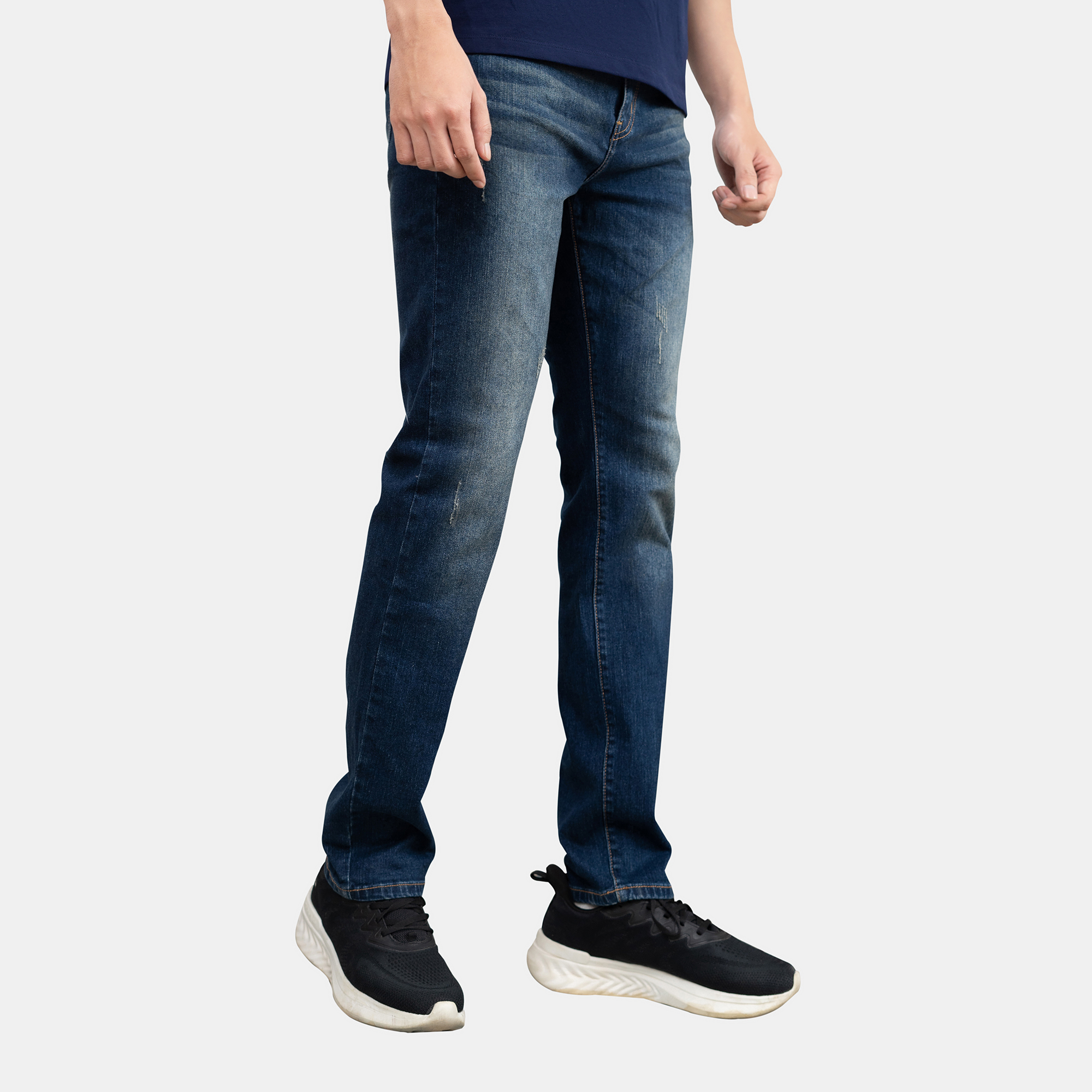 Quần jean nam xanh đậm JONATHAN QJ048 vải denim cao cấp co dãn nhẹ 4 chiều, form dáng chuẩn đẹp, trẻ trung, hottrend