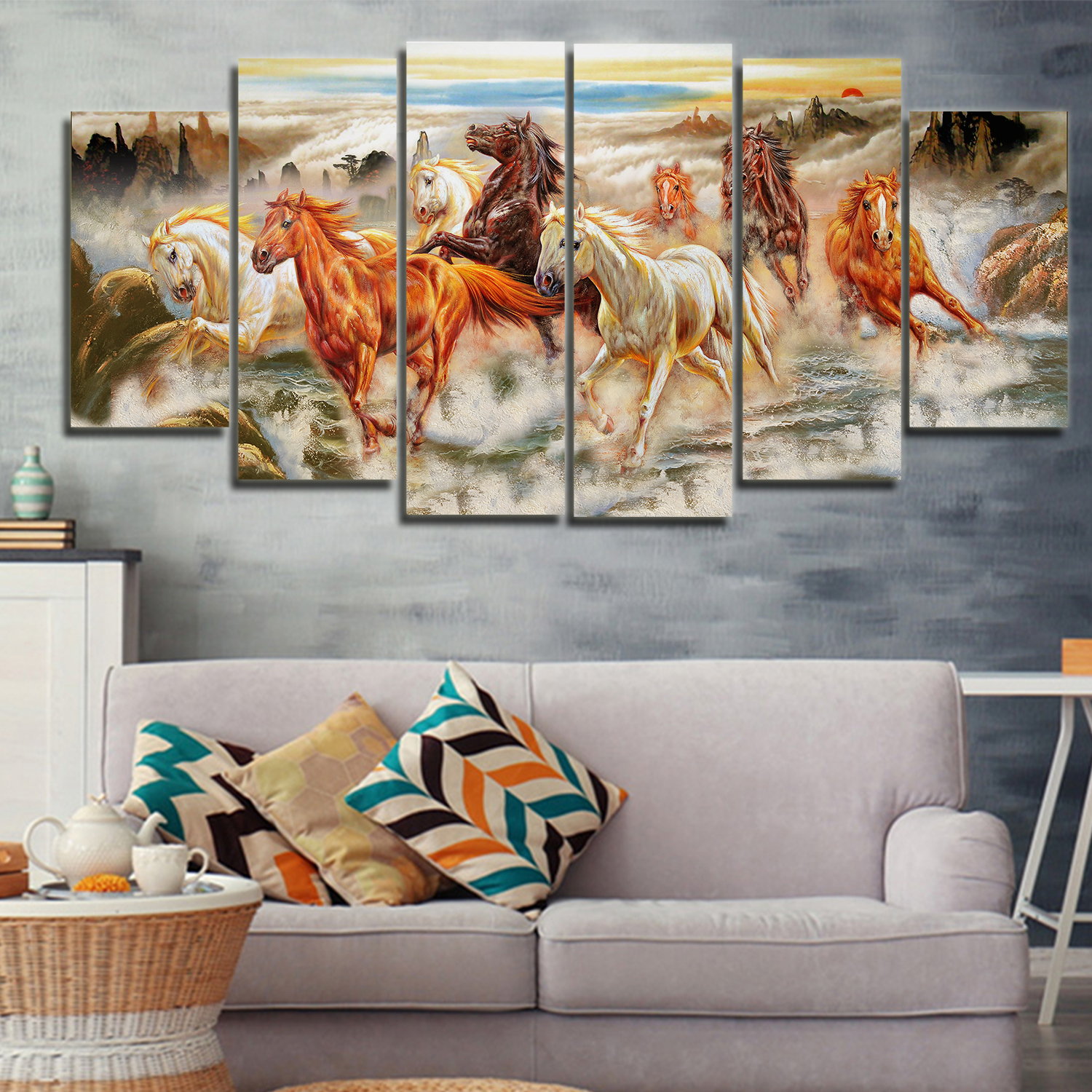 Tranh Canvas treo tường nghệ thuật | Bộ 6 bức | HLB_004