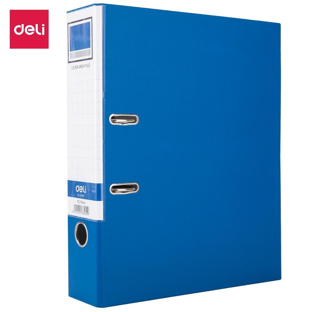 File càng cua Deli - Khổ A4 / FC - 5cm/7cm - Xanh dương - 1 chiếc - W38168 / W38169 / W38178 / W38179
