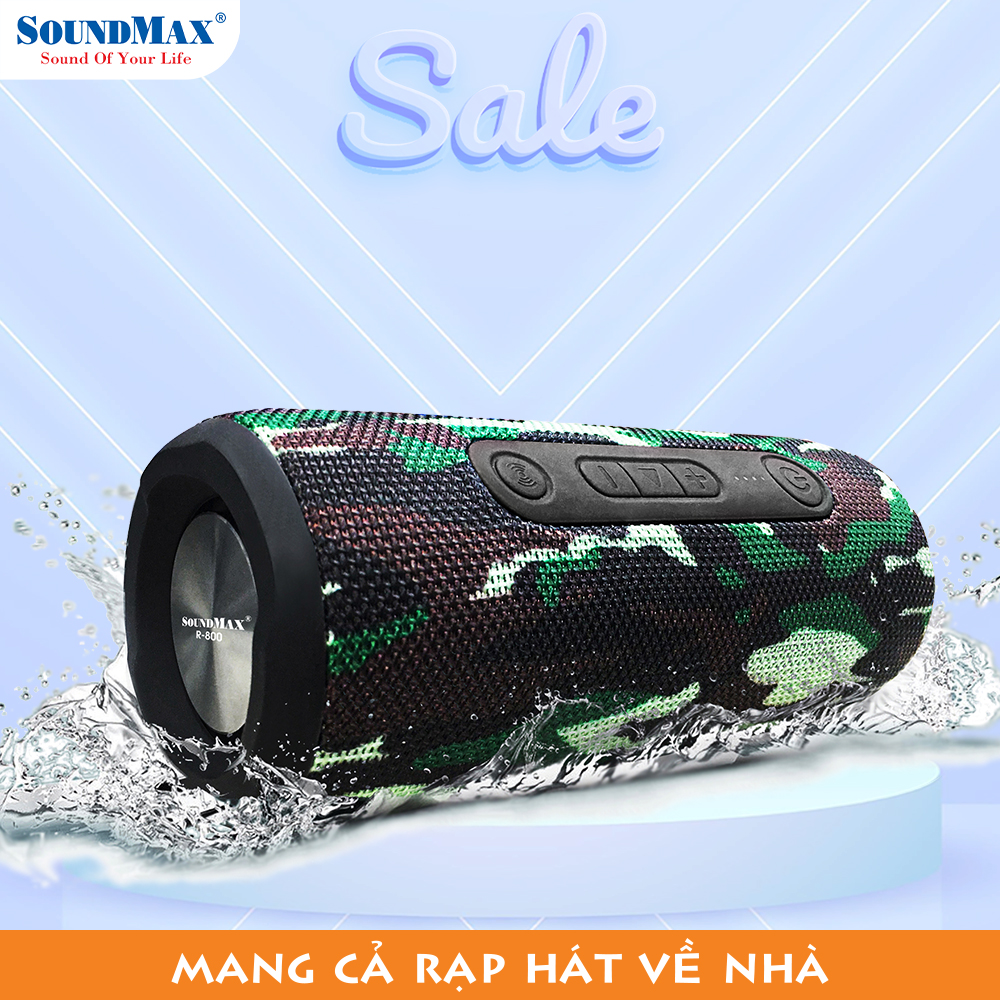 [Hàng Chính Hãng] Loa bluetooth 31W chống nước chuẩn IP67 SoundMax R-800 | R800 - Loa Nghe Nhạc Di Động