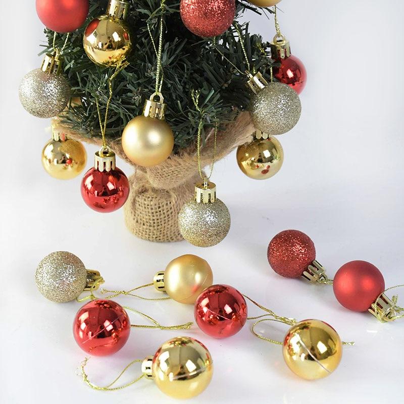 Set 24 quả châu nhỏ gọn trang trí cây thông noel độc đáo