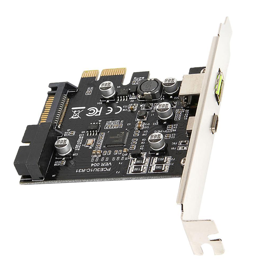 PCI-e To USB3.1 Type-C Expansion Card / To USB 2.4A Fast Charge+19PIN