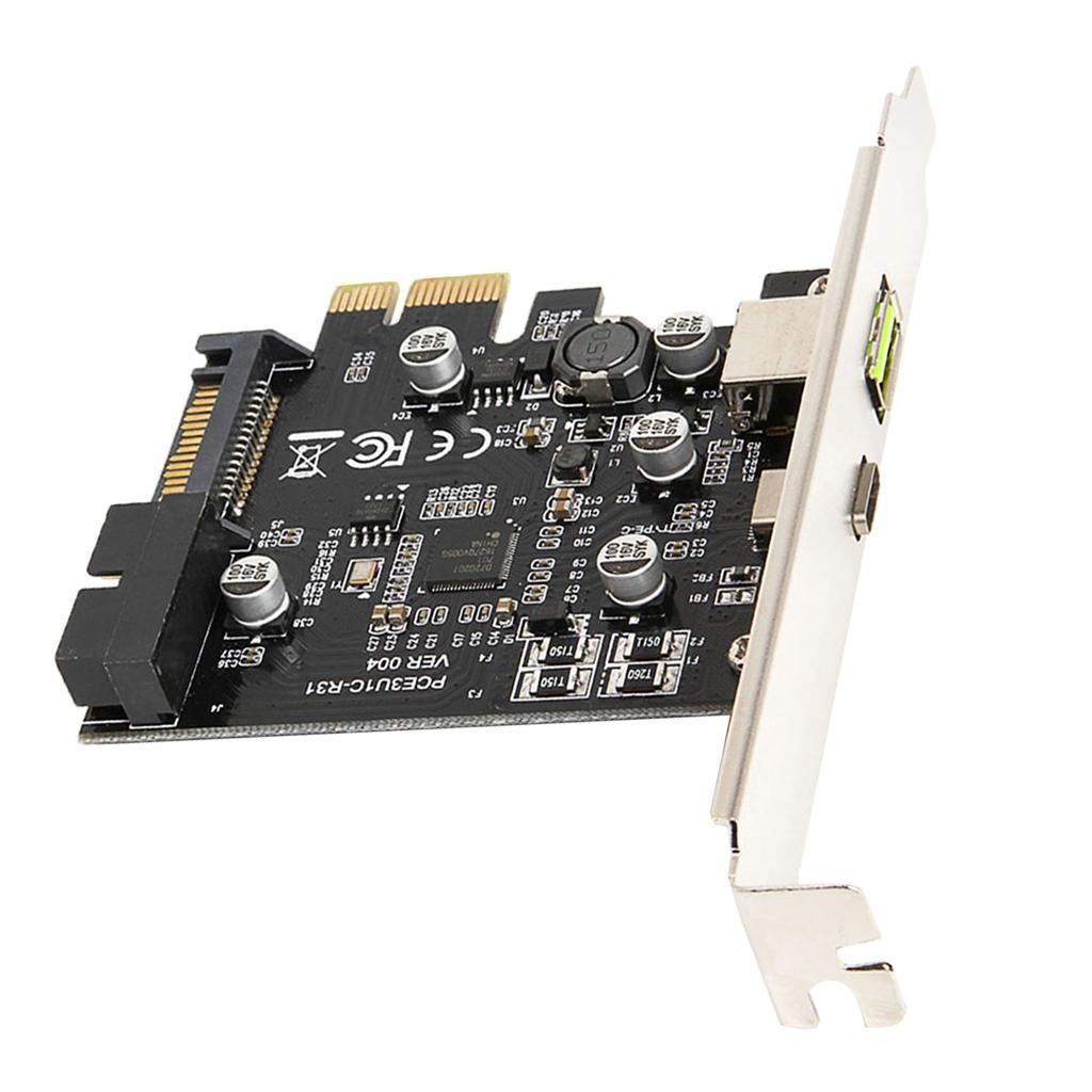 PCI-e To USB3.1 Type-C Expansion Card /  To USB 2.4A Fast Charge+19PIN