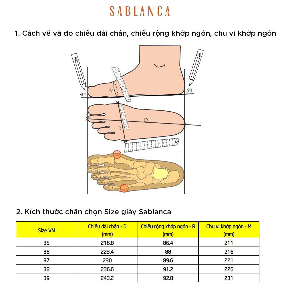 Giày Sandal nữ cao gót nhọn quai mảnh cách điệu Sablanca SN0157