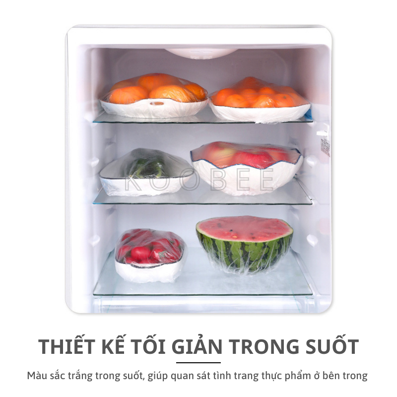 Màng bọc thực phẩm thức ăn co dãn KooBee - Túi bọc thực phẩm đồ ăn có chun bảo quản thực phẩm cực tốt