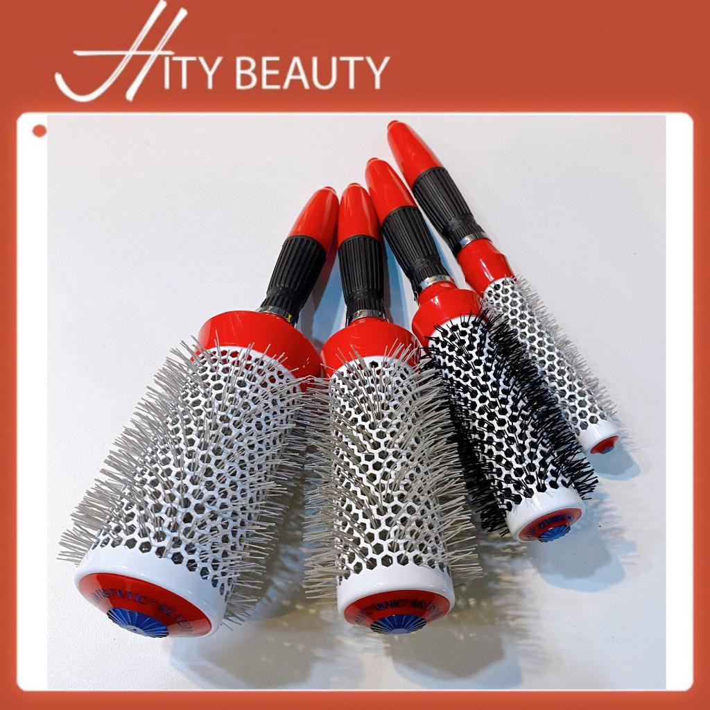 Lược tròn tạo kiểu tóc sấy tóc cho uốn tóc xoăn làm phồng dành cho makeup chuyên nghiệp - Hity Beauty