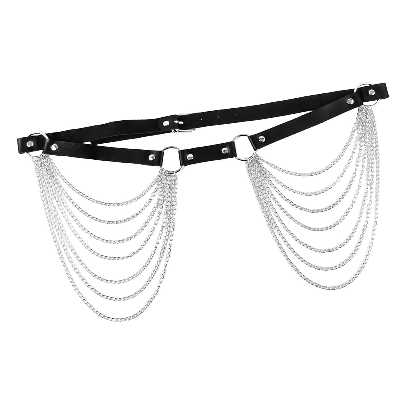 Belt Waist Chain Gothic Hiphop for Nightclub Jewelry Clothing Accessories
