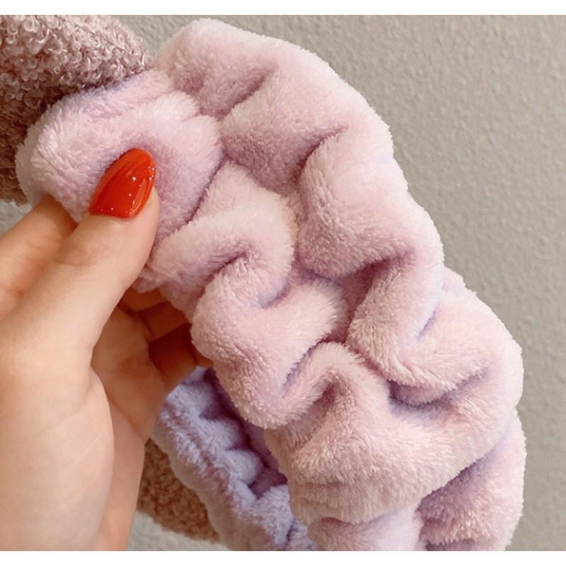 Băng đô rửa mặt gọn gàng tiện lợi co dãn tốt - Bờm cài tóc lông xù siêu cute cưng xỉu - Sỉ lẻ phụ kiện tóc giá rẻ