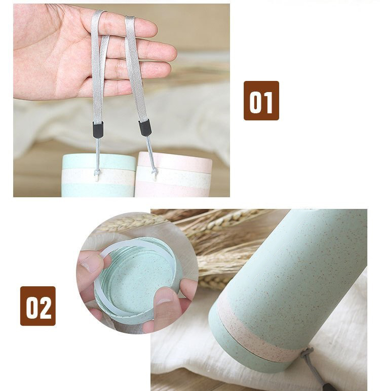 Bình Giữ Nhiệt Lúa Mạch Có Nắp Đậy 300ml