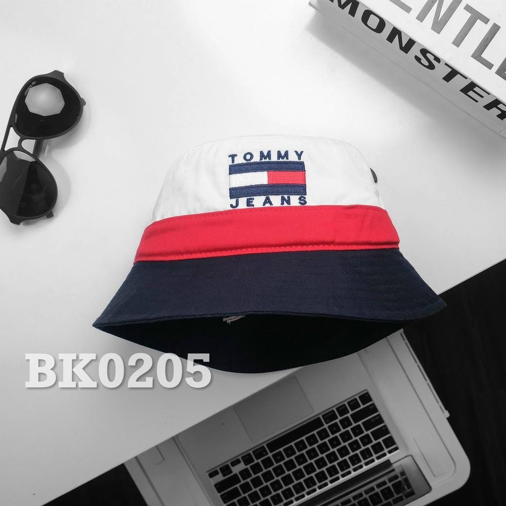 Mũ bucket Nón vành tròn tai bèo Tom.my Hilfiger  logo thêu chất vải cotton Hàn Quốc cao cấp form unisex Monoshop