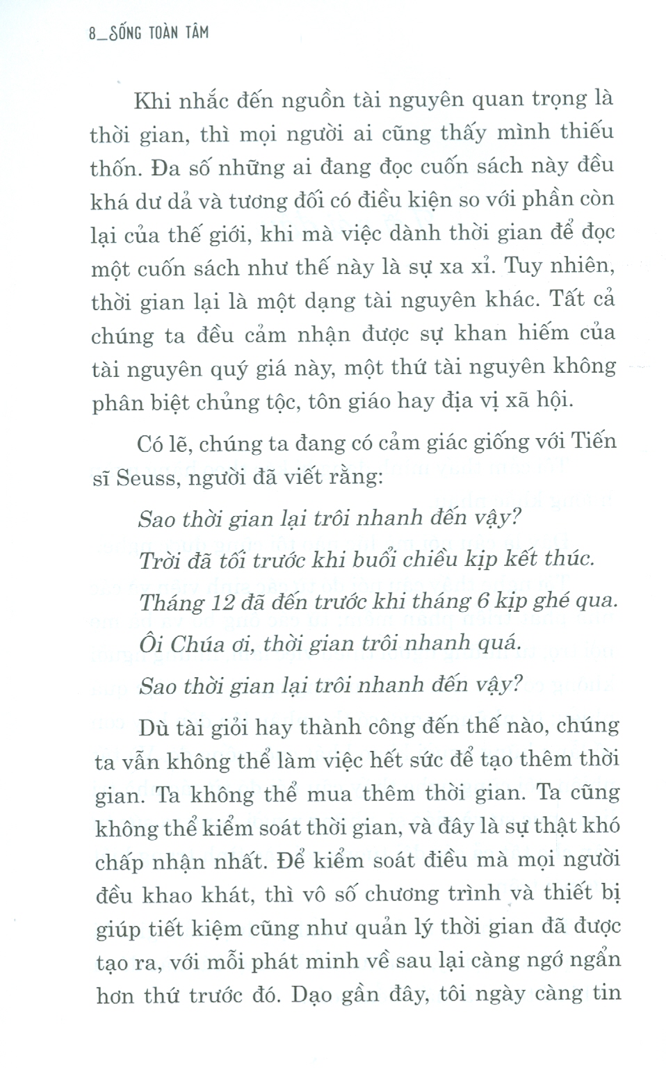 SỐNG TOÀN TÂM