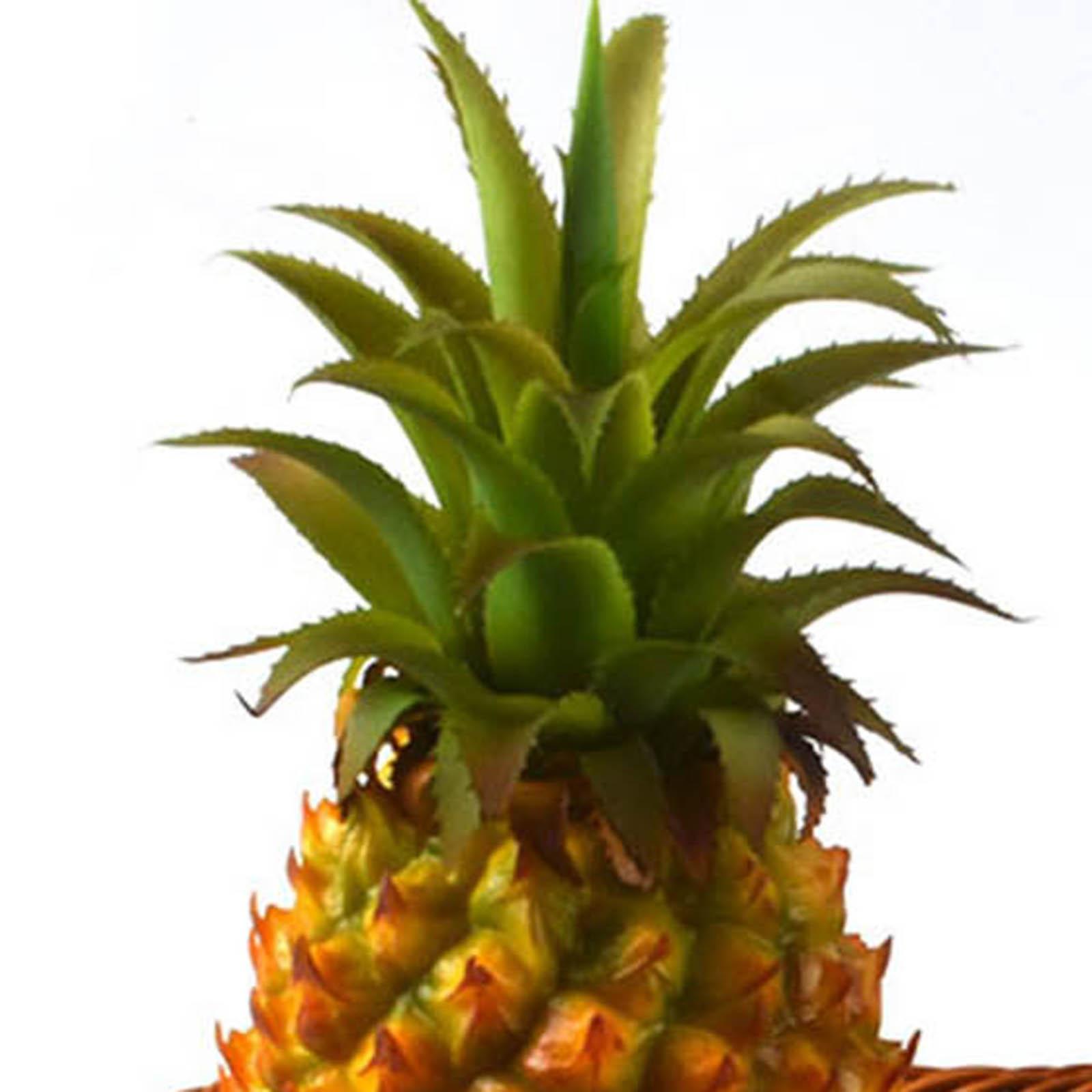 2Packs Modern Artificial Pineapple Fake Fruit Figurine Plant Decor 27x12cm
