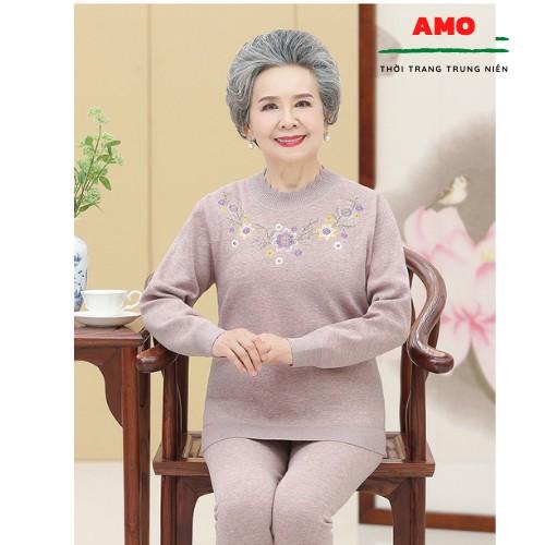 BỘ NỈ MẶC NHÀ CHO NGƯỜI GIÀ, bộ nỉ bà già