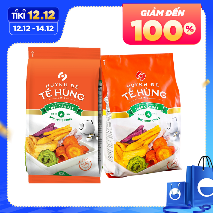 Trái cây sấy khô thập cẩm Huynh Đệ Tề Hùng 1kg ( 2 túi 500g)