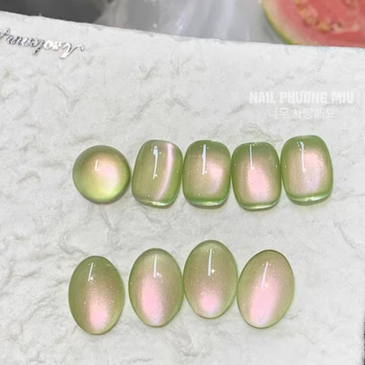 Sơn Mắt Mèo Xanh Ổi Vendeeni Siêu Hot Mùa Hè Làm Nail Tạo Hiệu Ứng Kính Sáng Bóng, Sơn Gel Ngọc Trai Xanh Pastel Trang Trí Móng Tay Nghệ Thuật