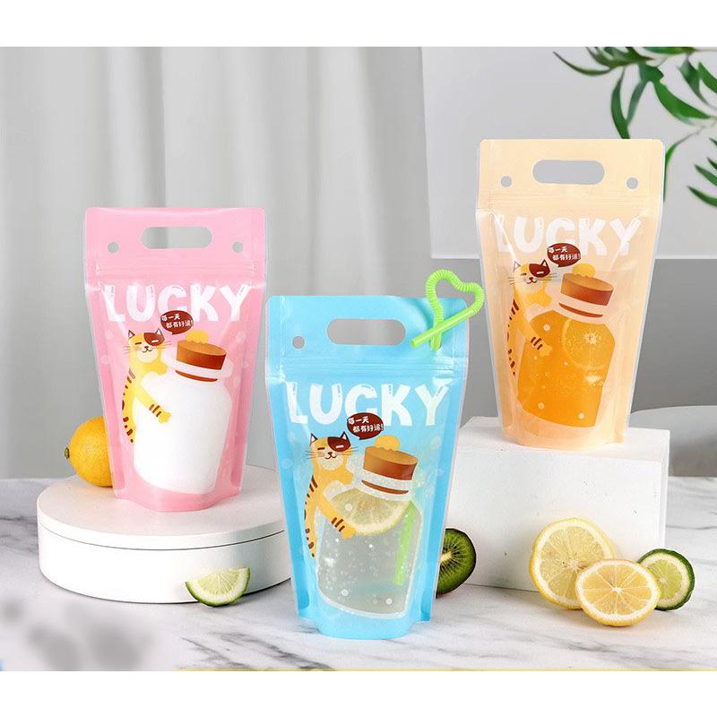 Túi zip đựng trà sữa, trà chanh, nước trái cây 480ml