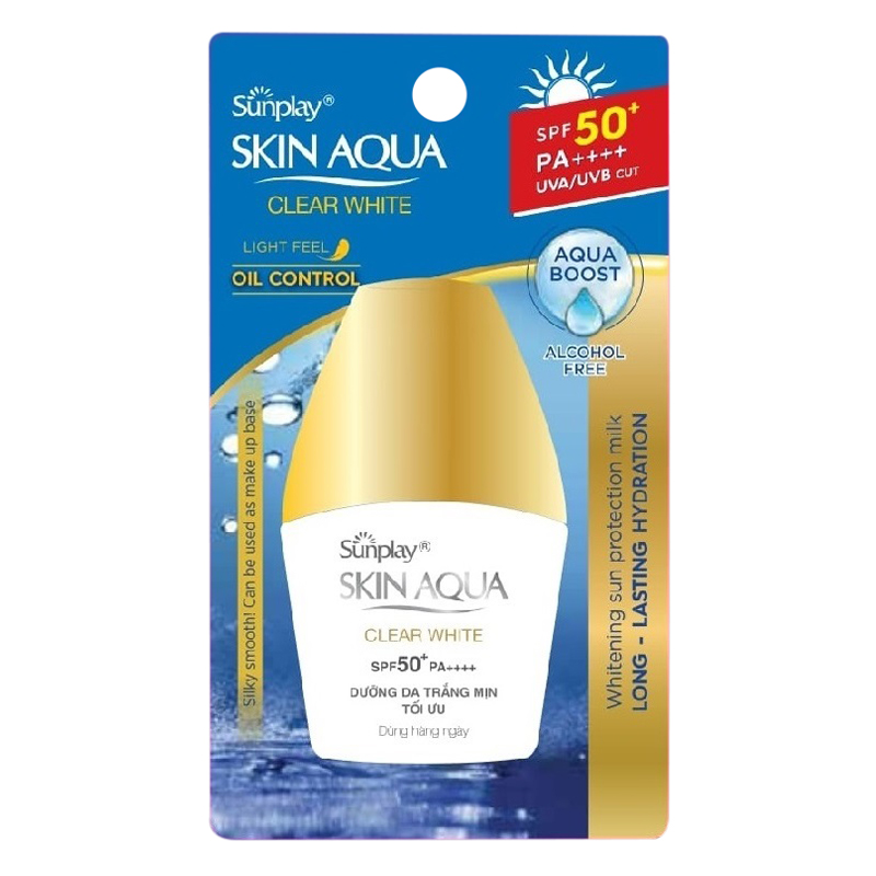 Sữa Chống Nắng Hằng Ngày Dưỡng Trắng Sunplay Skin Aqua Clear White SPF 50+ PA++++ (55g) + Tặng Sữa Chống Nắng Hằng Ngày Sunplay Skin Aqua