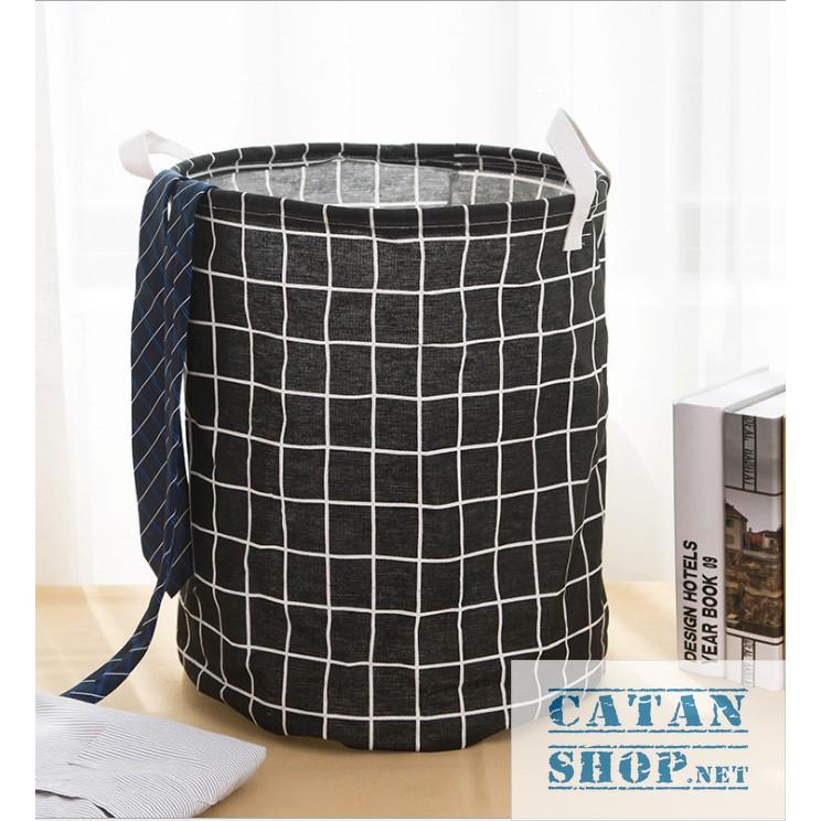 Giỏ vải, Túi đựng quần áo chăn màn vải canvas không thấm nước, sọt đựng đồ đa năng GD490-W02