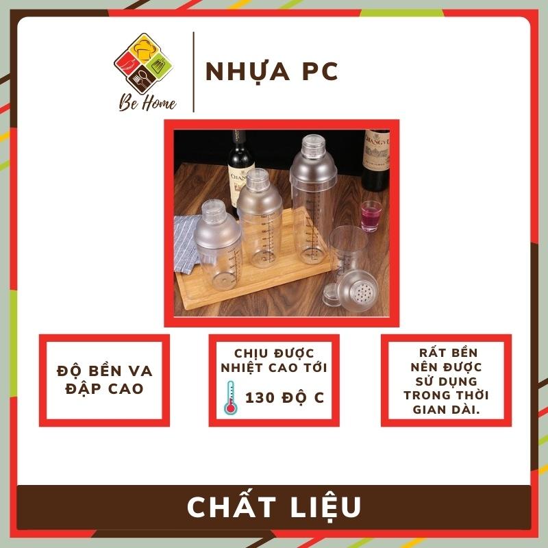 Bình Shake Nhựa - BEHOME - Chất Lượng Vượt Trội - Nhựa Siêu Bền - Tiết Kiệm Chi Phí