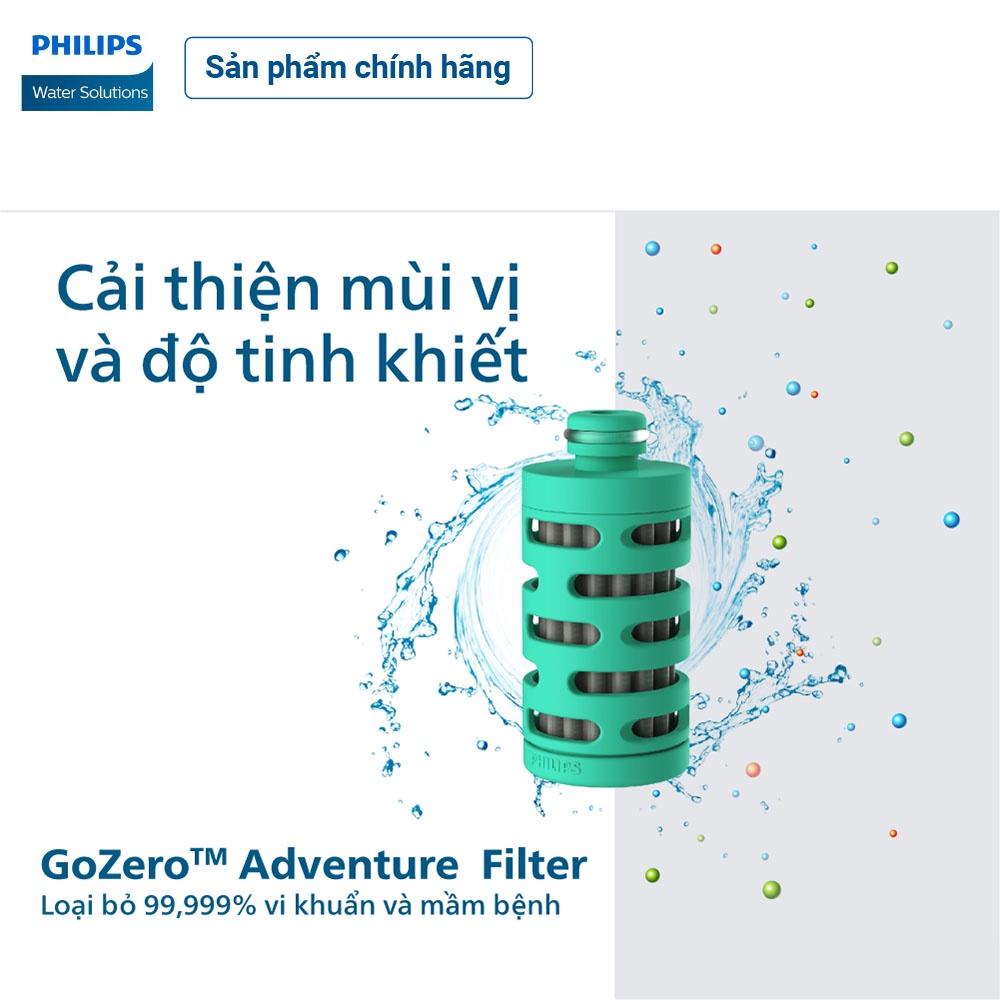 Combo Bình lọc nước thể thao Philips AWP2722 kèm Lõi lọc Adventure AWP 294/97