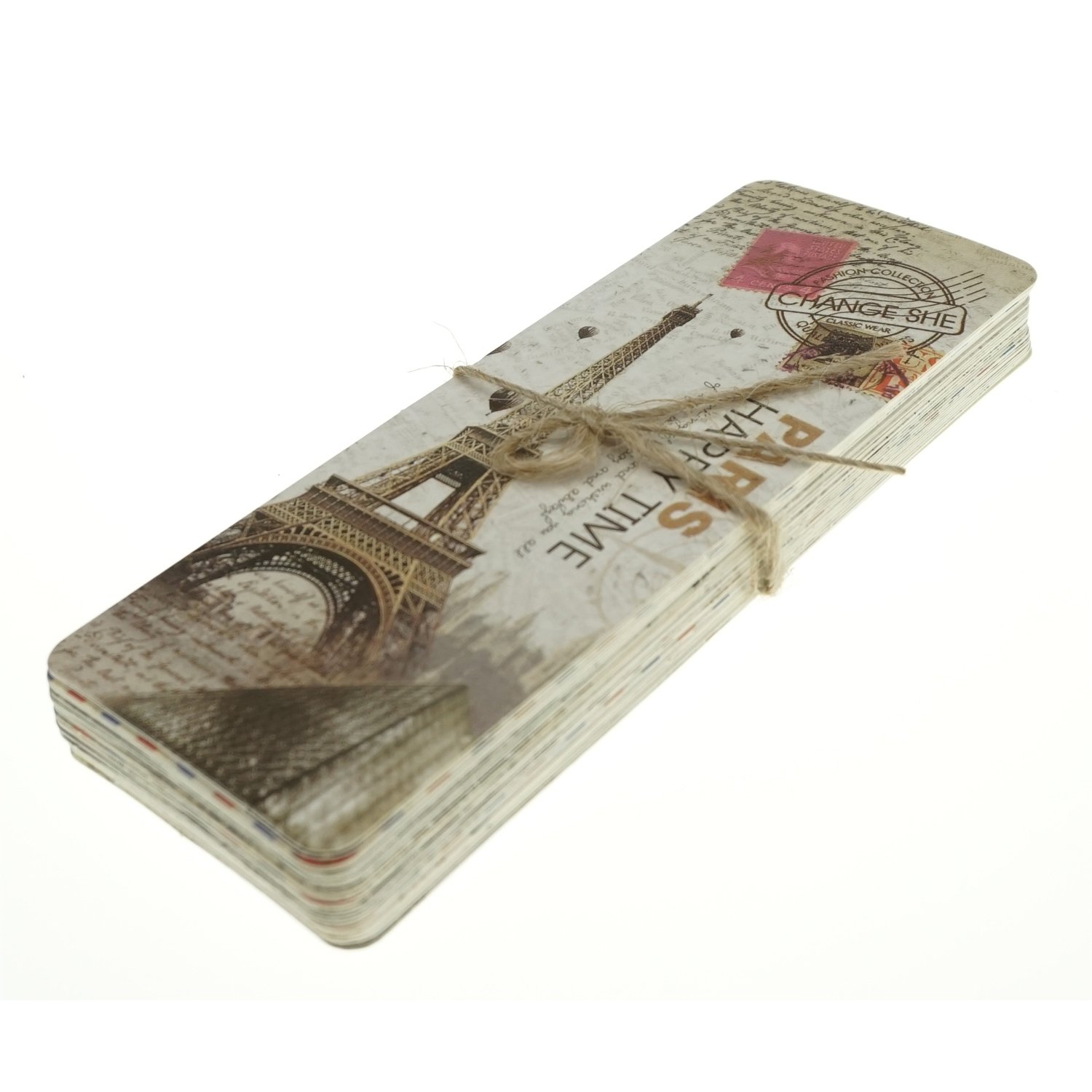 Hộp 30 Bookmark Đánh Dấu Sách Paris Tháp Eiffel Vintage Retro