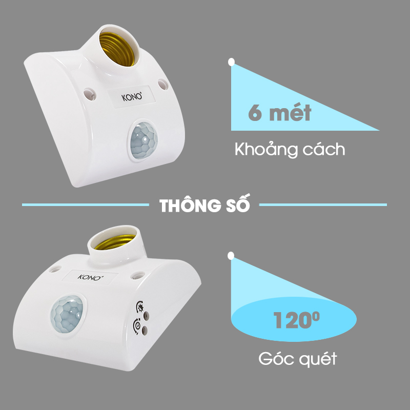 Đuôi Đèn Cảm Ứng KONO KN-LS8A
