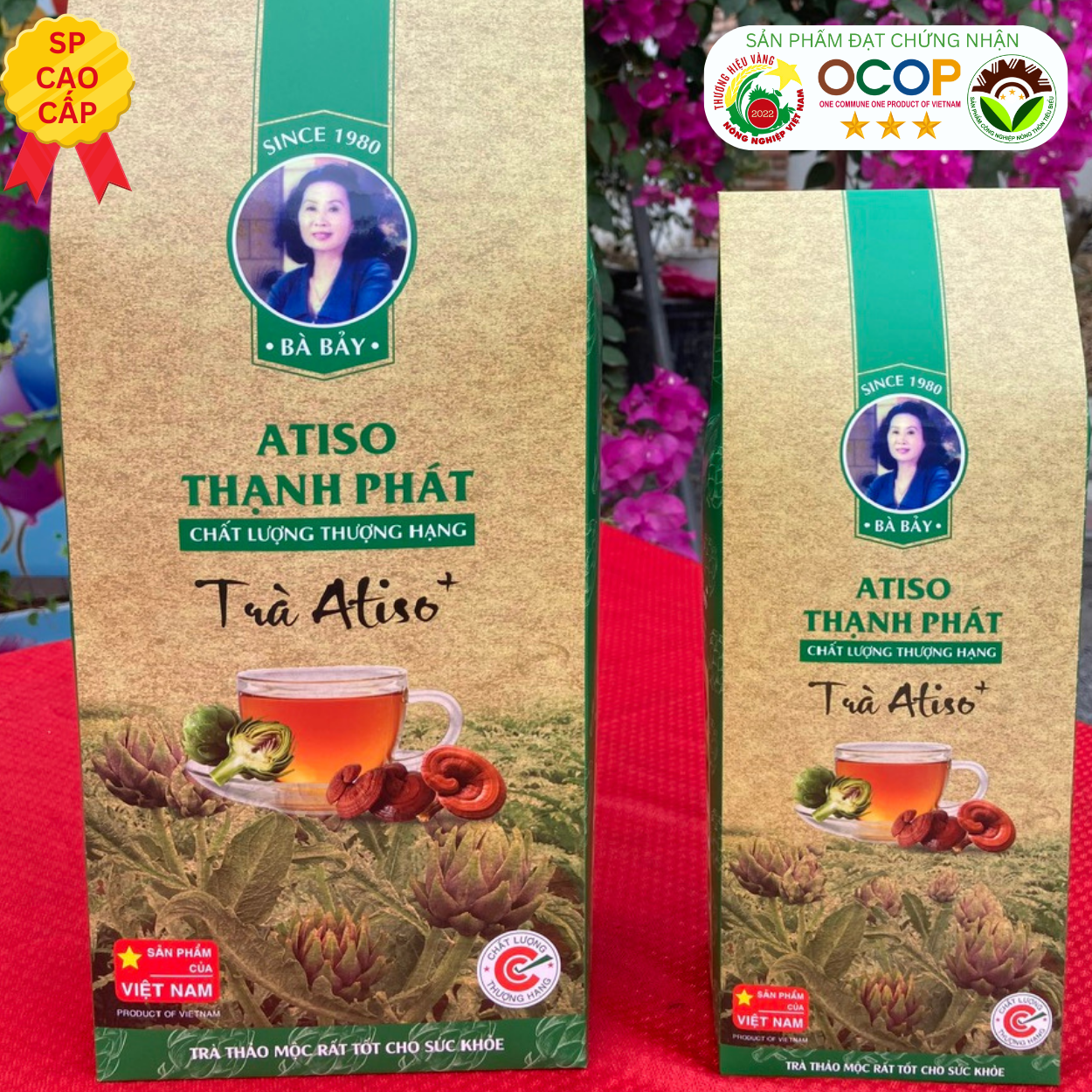 Trà ATISO+ THẠNH PHÁT 100% tự nhiên chất lượng thượng hạng gồm 10 vị thảo mộc GÓI 200gr giúp thanh lọc cơ thể, tốt cho gan thận mật FREESHIP ở HCM