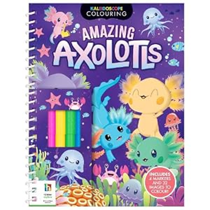 Sách Kaleidoscope Colouring Amazing Axolotls