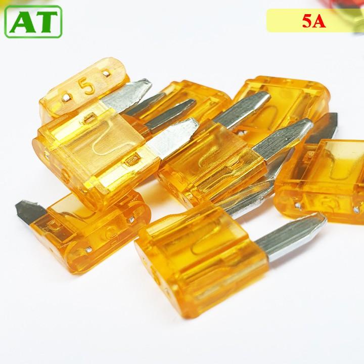 Combo 10 Cầu Chì Ô Tô Xe Hơi Chân Nhỏ 5A, 10A, 15A, 20A, 25A, 30A