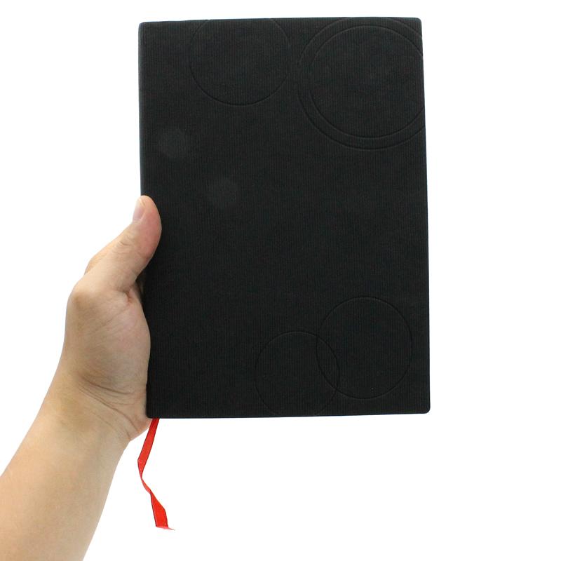 Sổ Bìa Da Kẻ Ngang Có Chấm 200 Trang 80gsm - The Sun ST 03-23 - Màu Đen