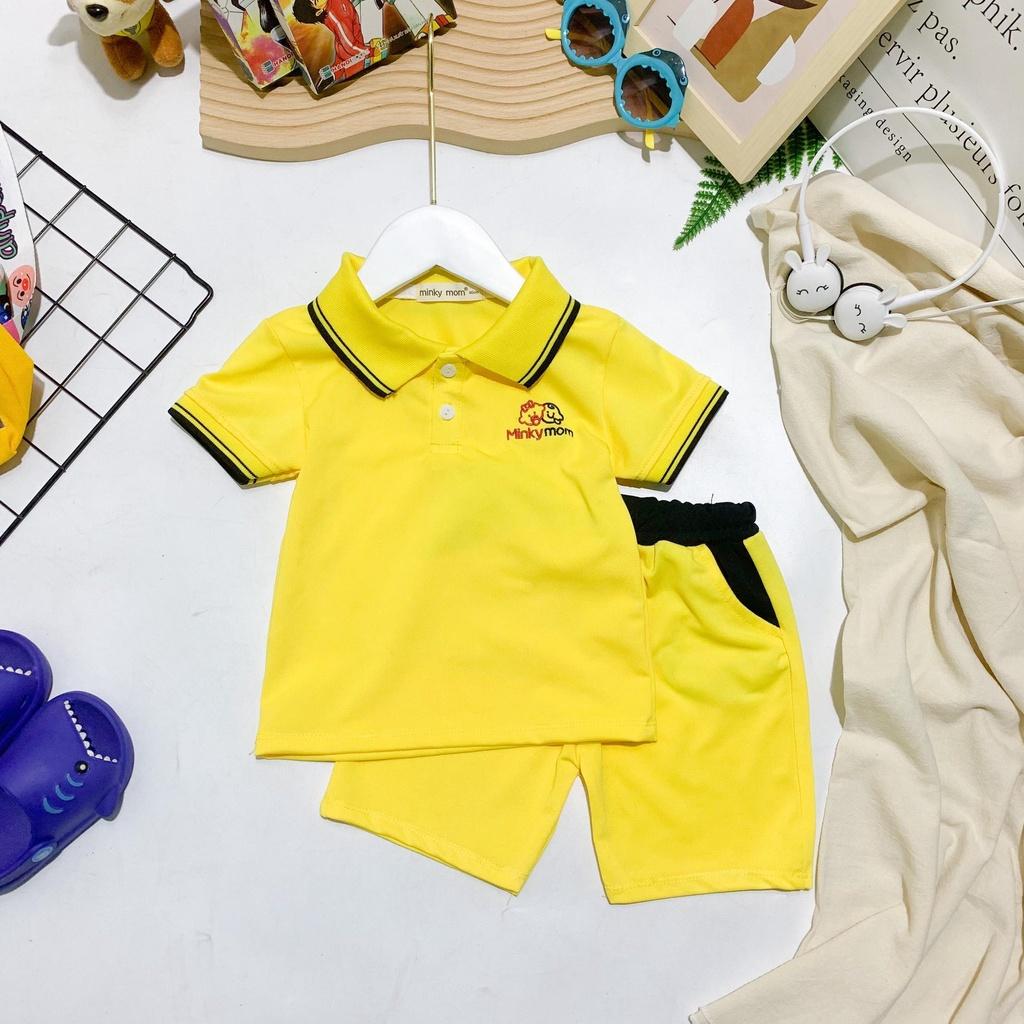 Đồ Bộ Bé Trai Bé Gái Tay ngắn Minky Mom, Quần áo trẻ em vải COTTON mềm mịn thoáng mát an toàn cho bé NN58