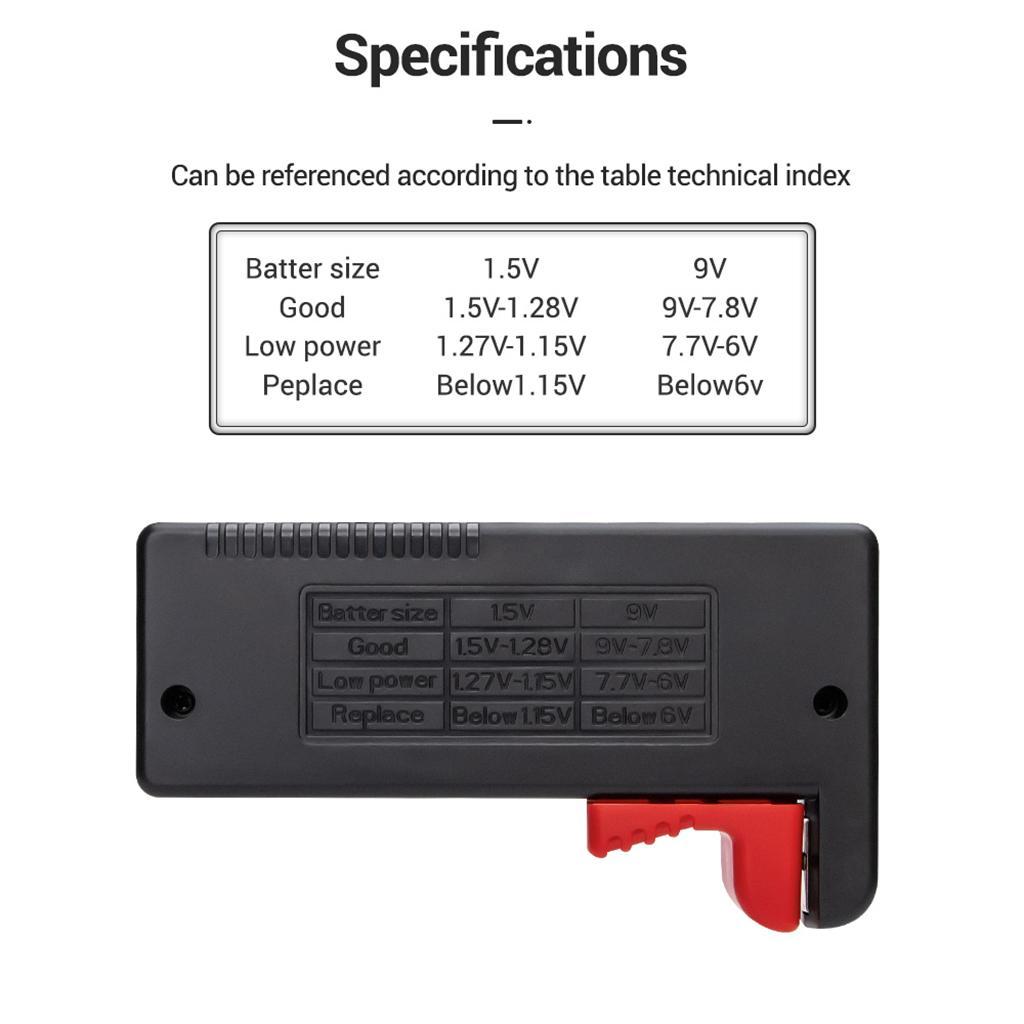 Instant  LCD Battery Capacity Indicator  for All 9V Batteries