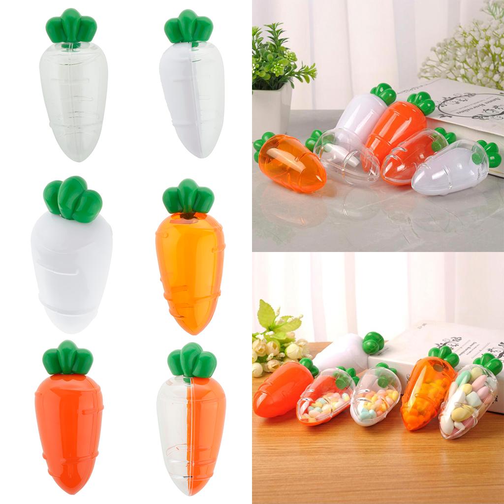 10 Pieces Plastic Carrot Shape Candy Boxes Party Gift Favor