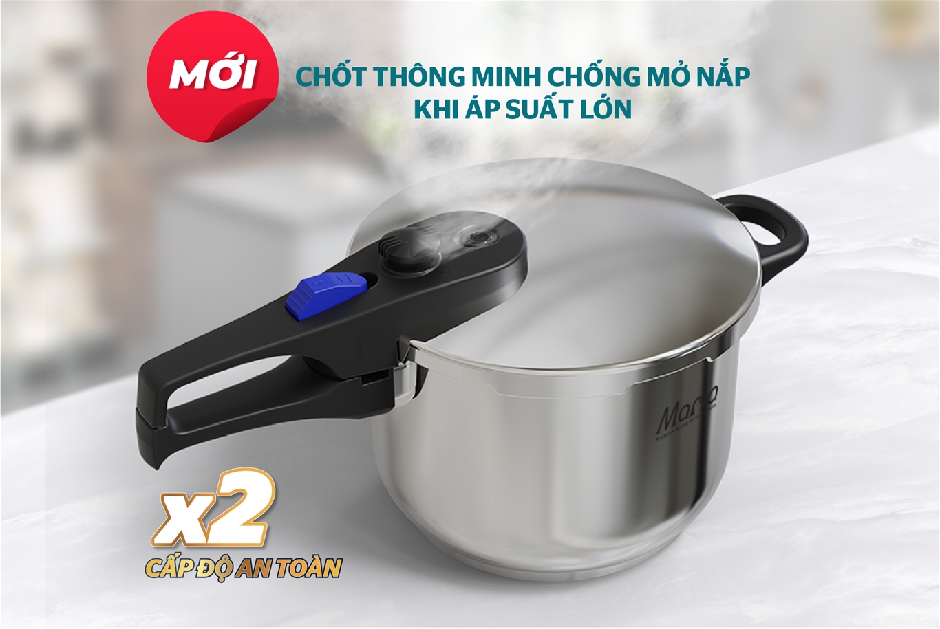 Nồi áp suất inox 304 cao cấp Sunhouse Mama SHG9906M1 6Lít - Hàng chính hãng