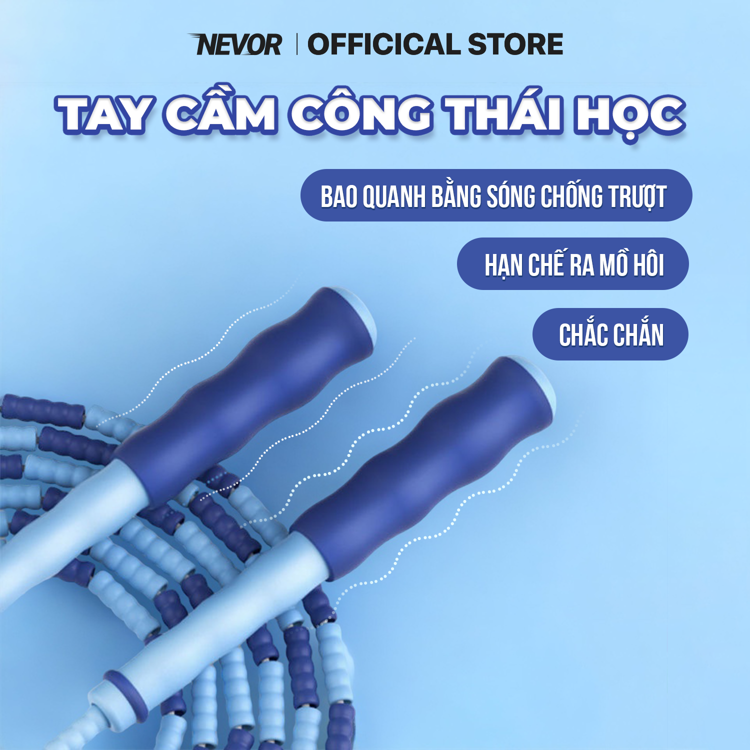 Dây nhảy thể lực trẻ em Nevor DNTE01 có thể điều chỉnh độ dài giúp tăng khả năng phản xạ, hỗ trợ giảm cân, tăng chiều cao