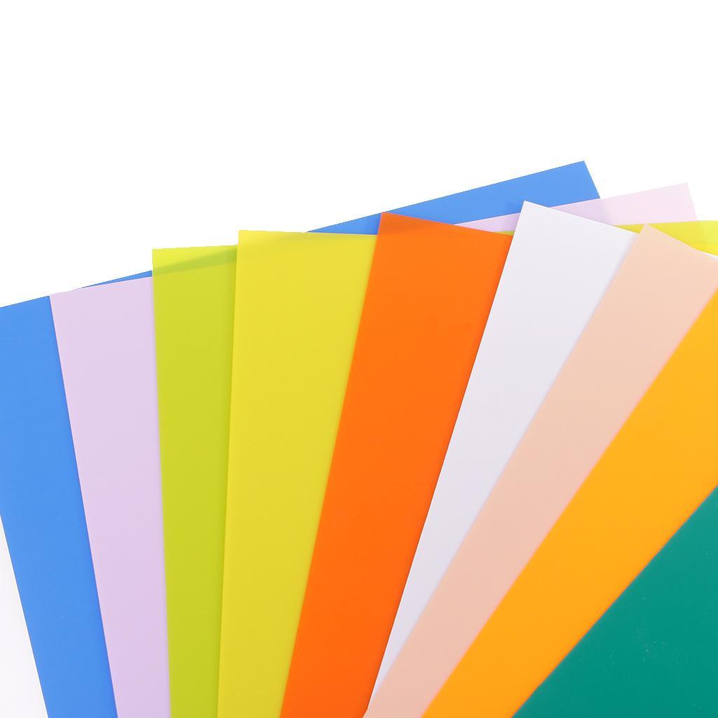 10 Pieces Colorful Heat Shrinkable Paper Shrink Film Paper Sheets for DIY Hanging Charms Jewelry