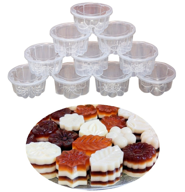 Khuôn Làm Rau Câu Bánh Flan 6,5cm Có Nắp Đậy Hình Hoa Đẹp Mắt