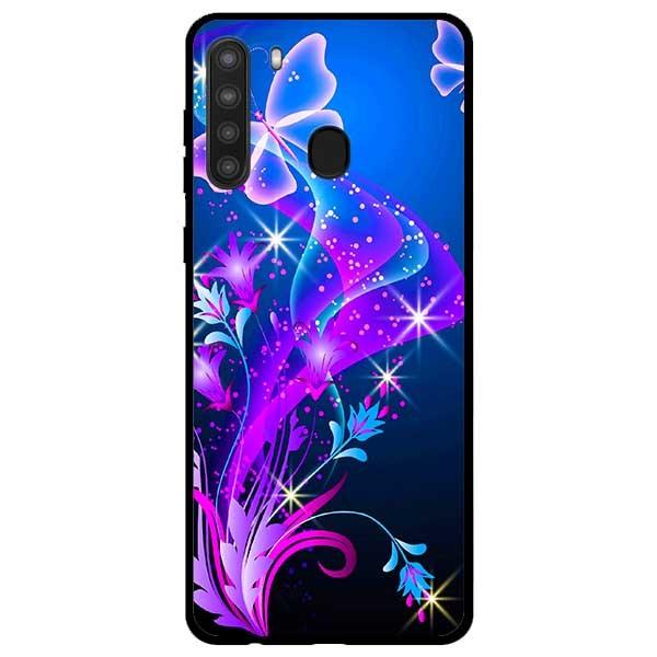 Ốp lưng dành cho Samsung Galaxy A21 mẫu Họa Tiết Bướm Tím