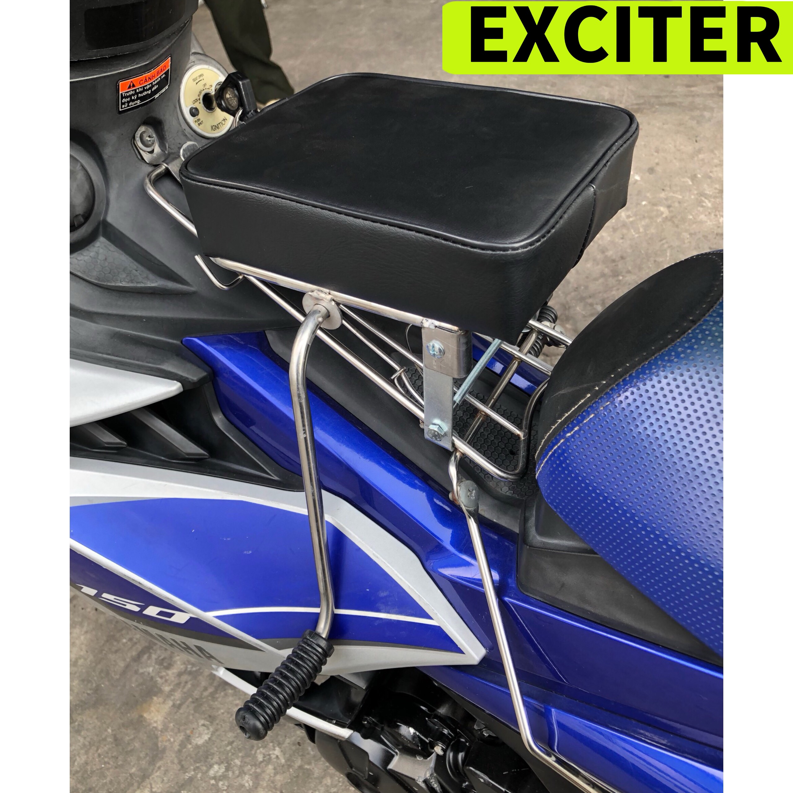 Ghế ngồi xe Exciter nhỏ , gọn cho bé , GHẾ ĐÔN SỐ INOX XE EXCITER