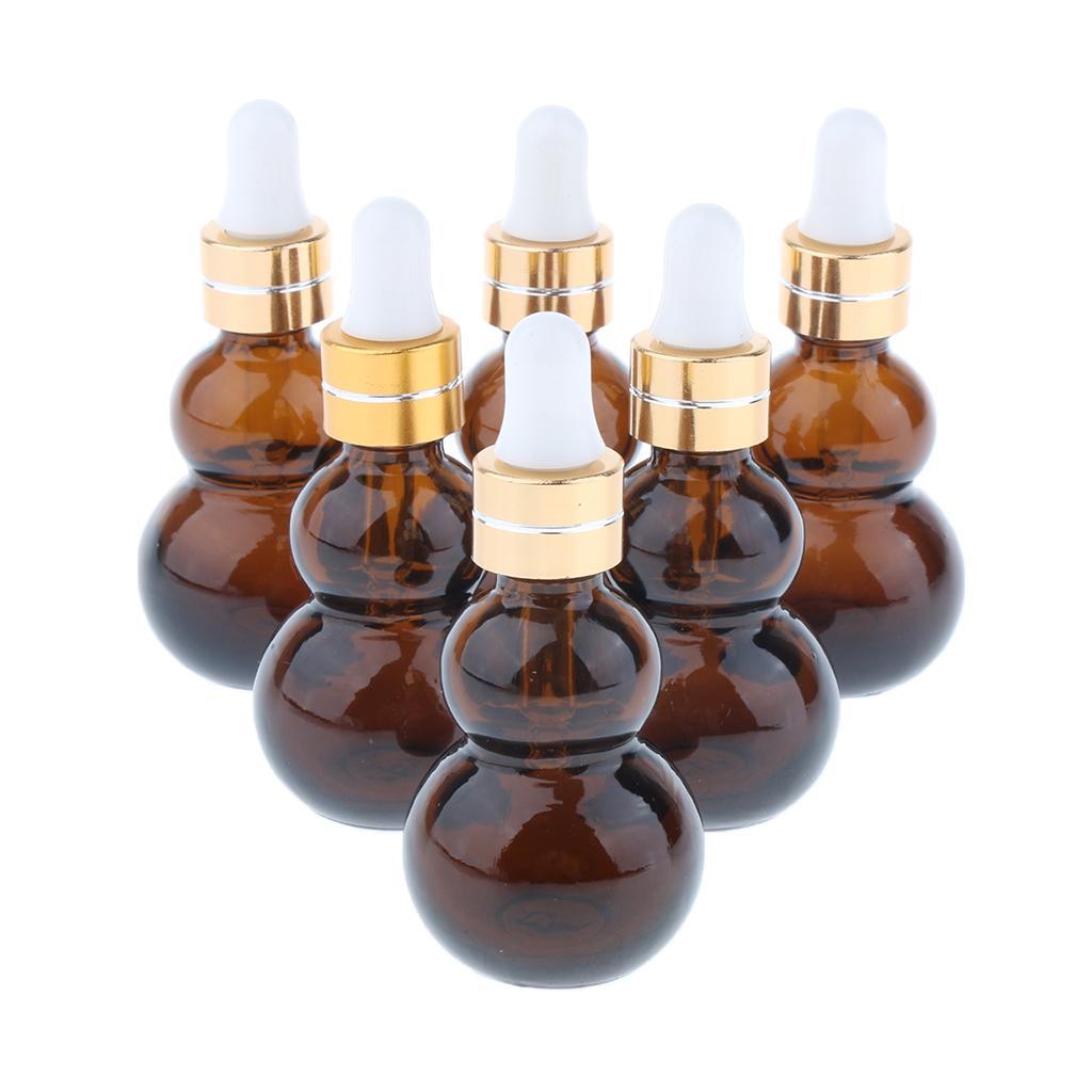 12 Pcs Amber Empty Refillable Glass Dropper Bottles For Essential Oil Makeup