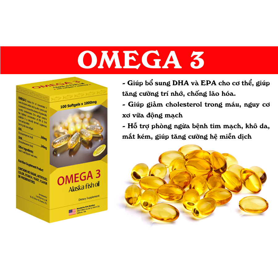 Combo 2 Hộp Thực Phẩm Chức Năng Viên Nang Mềm Dầu Cá Hồi Omega 3 Sirio Pharma (100 viên)