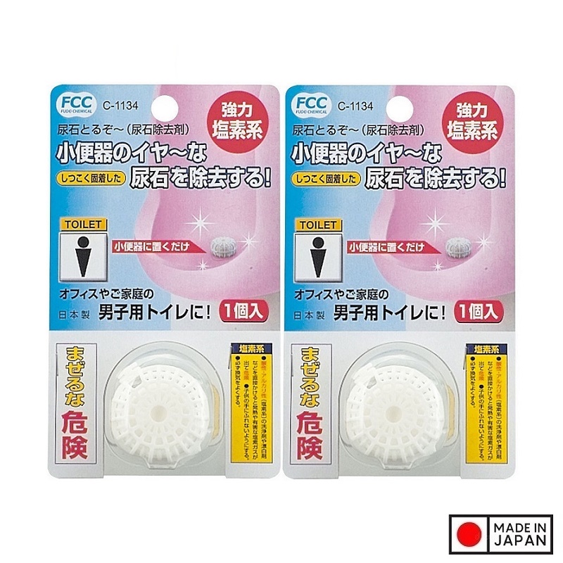 Combo chai nước tẩy toilet đậm đặc 500ml + Viên thả khử mùi toilet/ nhà vệ sinh 15g - made in Japan
